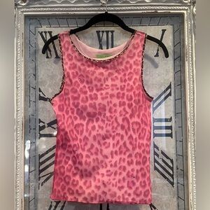 Pink Leopard Print Women's Top